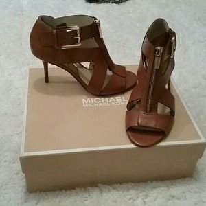 Michael Kors Brown Zip Up Heels